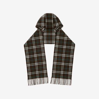 Burberry, Check Cashmere Hooded Scarf in Snug | Burberry® Official