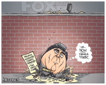 Political cartoon U.S. Michael Cohen Sean Hannity Humpty Dumpty