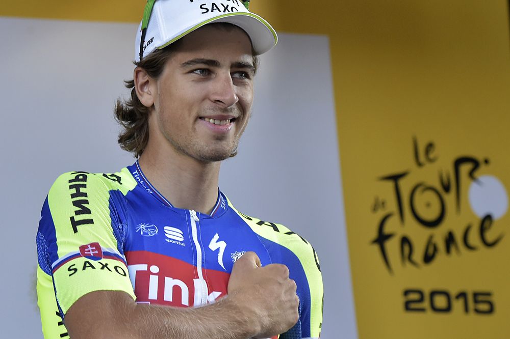Peter Sagan (Tinkoff-Saxo) takes second place on stage 16
