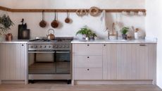 Neutral kitchen with wooden cabinets