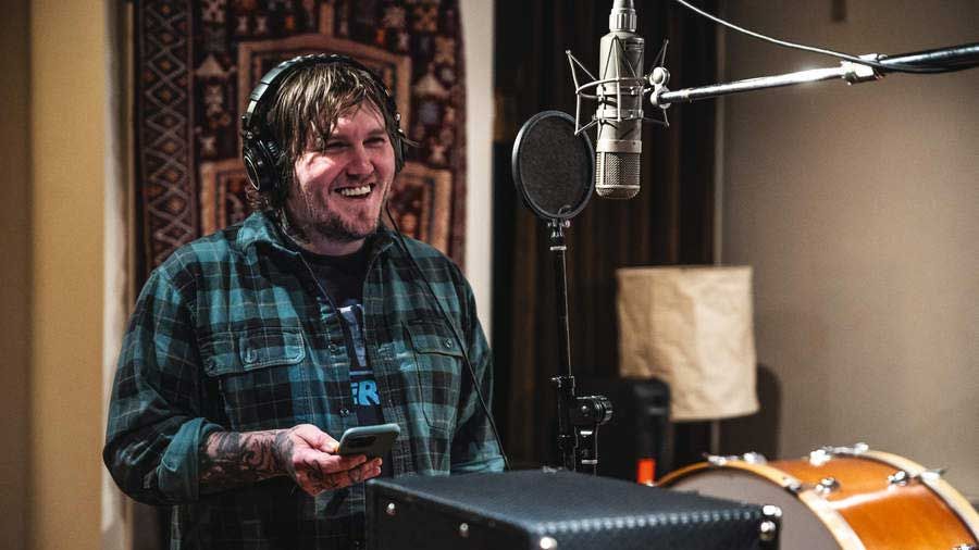 Brian Fallon in the studio