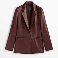 Nappa Leather Blazer, £299 | Massimo Dutti