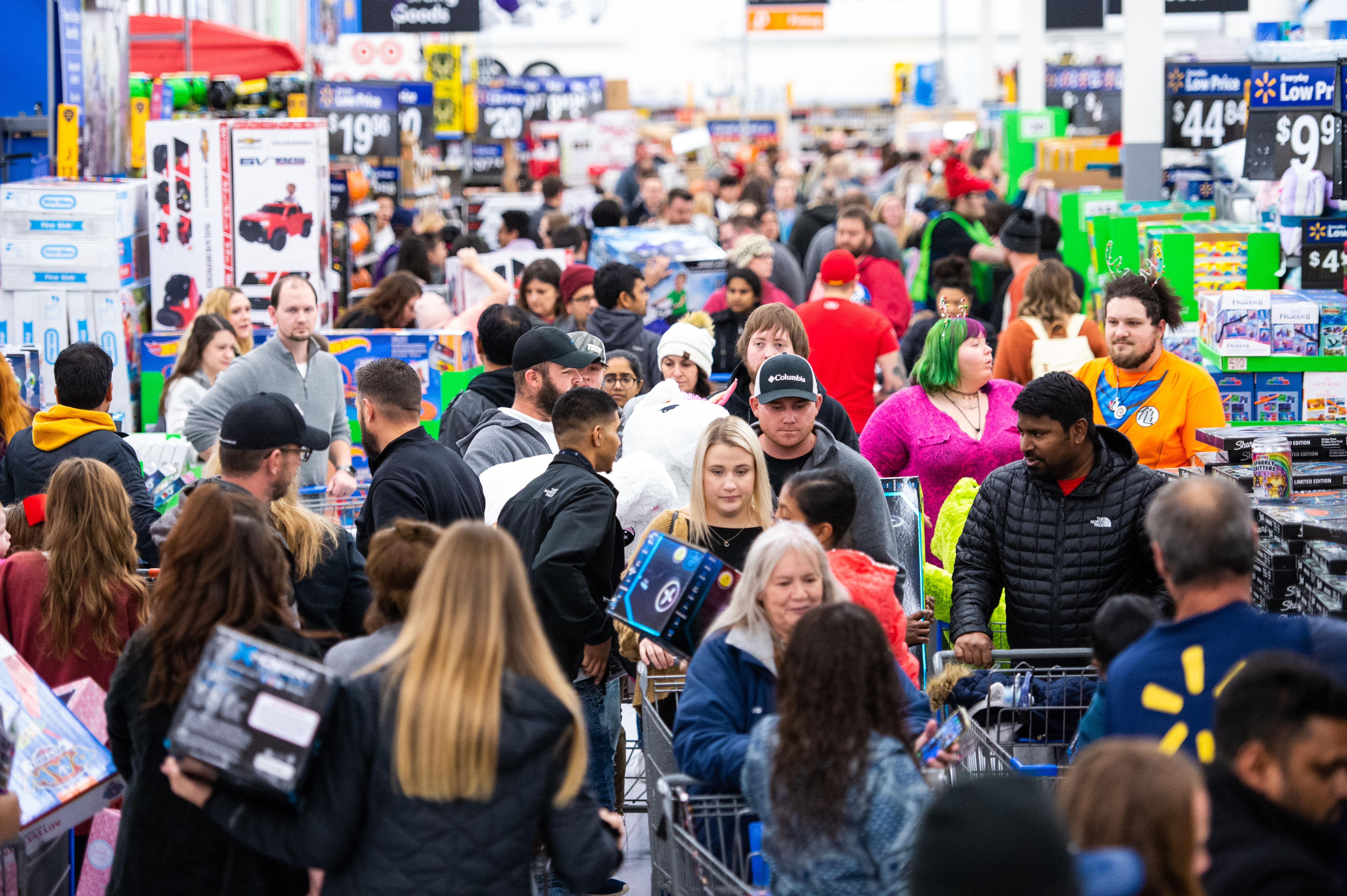 Shoppers at Walmart on Black Friday