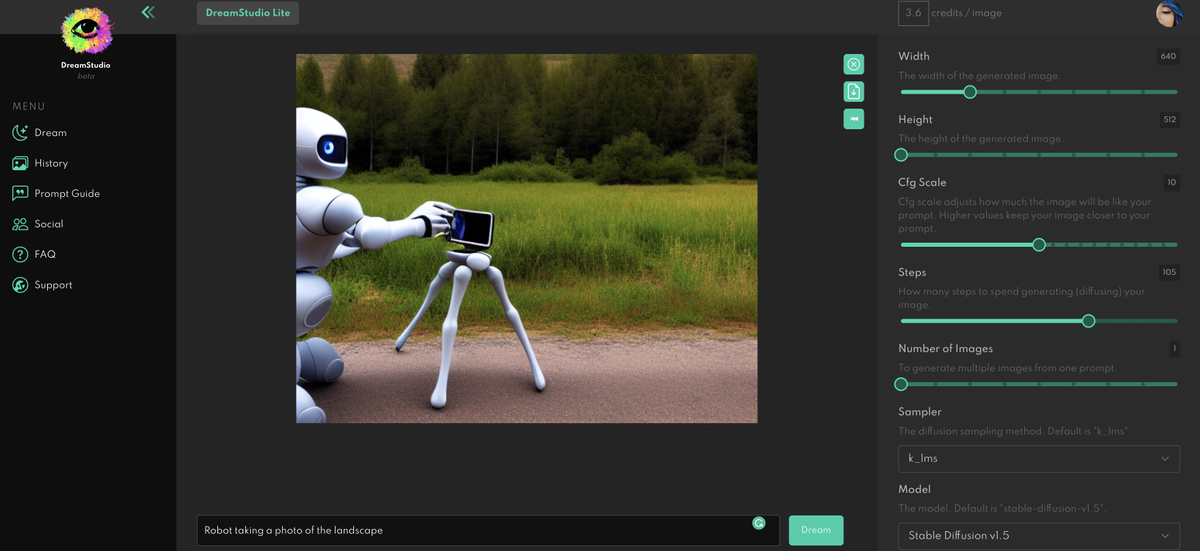 Robot AI image created using Image Diffusion
