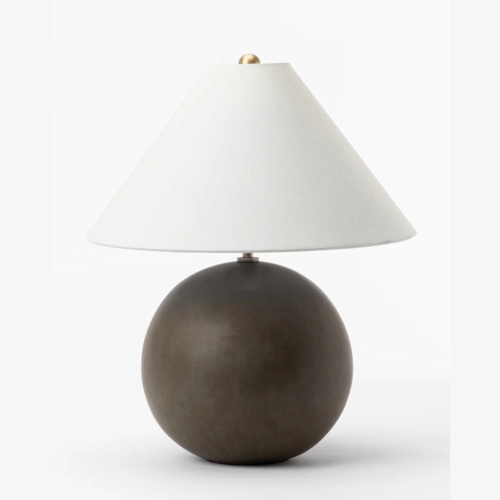 brown table lamp