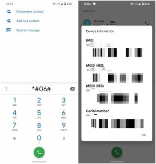 Use Dialer to find IMEI