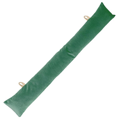 green velvet draught excluder