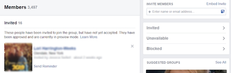 screenshot group invitation