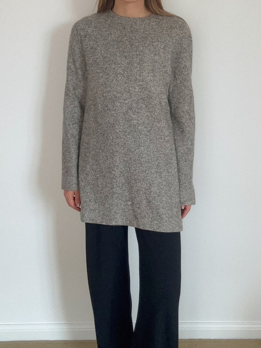 Herm&amp;Egrave;s by Margiela Herringbone Weave Cashmere Pullover
