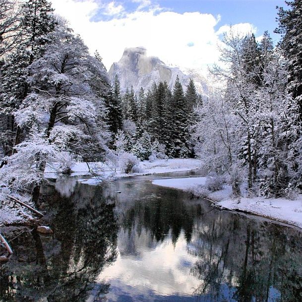 yosemite national park, yosemite in winter