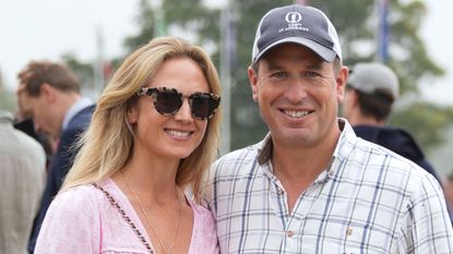 Harriet and Peter Phillips are seen at the Burghley Horse Trials at Burghley House, Stamford, Lincolnshire on September 07, 2024