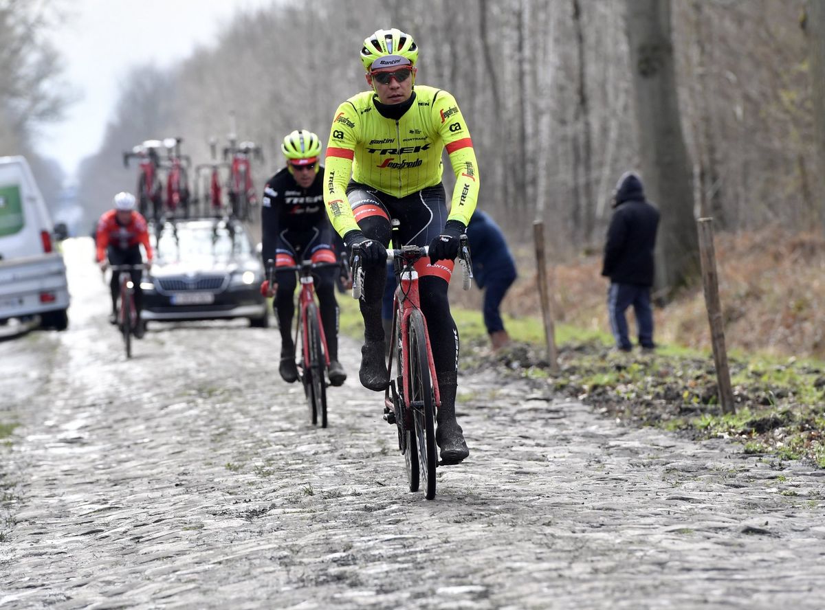 Jasper Stuyven (Trek-Segafredo) in the Arenberg Forest