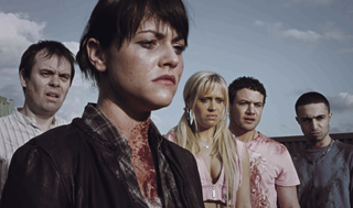 Dead Set promotional image featuring bloodied stars