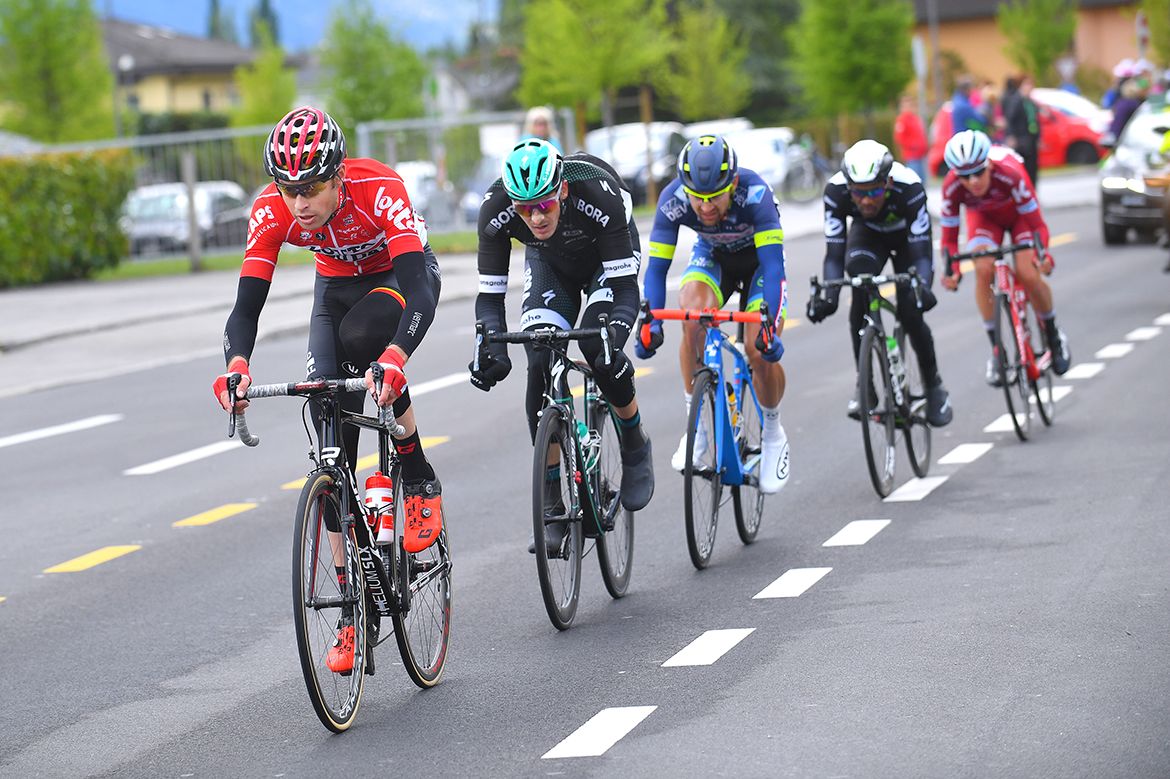 Sander Armee (Lotto Soudal) leads the breakaway