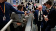 WASHINGTON, DC - JANUARY 06: Sen. Mark Kelly (D-AZ) moves through the hallways of the U.S. Capitol on January 06, 2026 in Washington, DC. The media asked senators about the ongoing situation in Venezuela and President Trump's remarks on Greenland. (Photo by Heather Diehl/Getty Images)