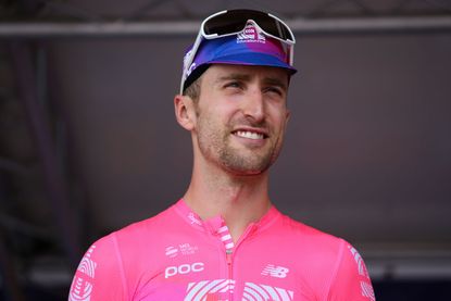 LONDON, ENGLAND - AUGUST 04: Start / Taylor Phinney of The United States and Team EF Education First / during the 8th Prudential RideLondon-Surrey Classic 2019 a 169km race from London-Bushy Park to London-The Mall / #RideLondon / #PRLClassic / @RideLondon / on August 04, 2019 in London, England. (Photo by Alex Livesey/Getty Images)