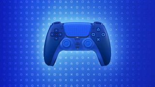 The key art for the Icon Blue Special Edition DualSense controller