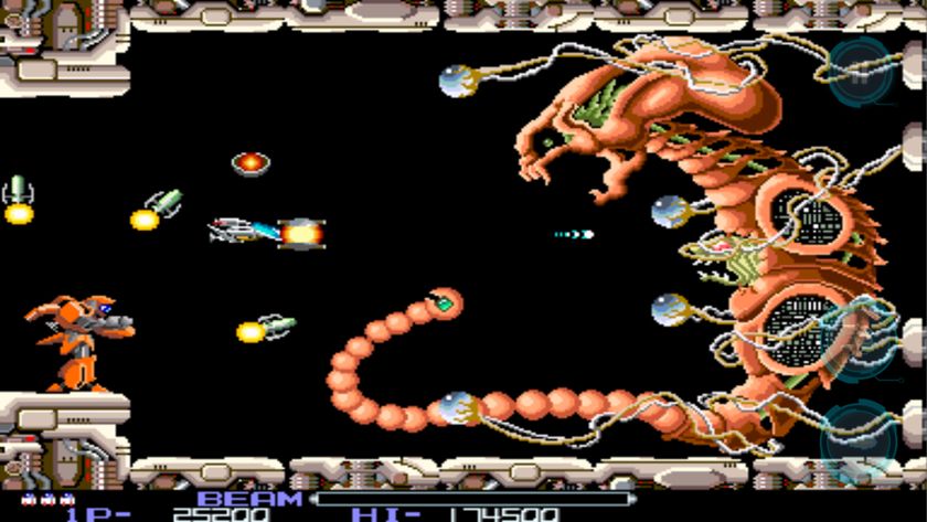 Retro shooter game with aliens and spaceships