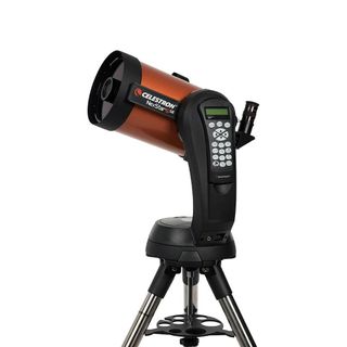 Celestron Nexstar 6SE telescope on a white background