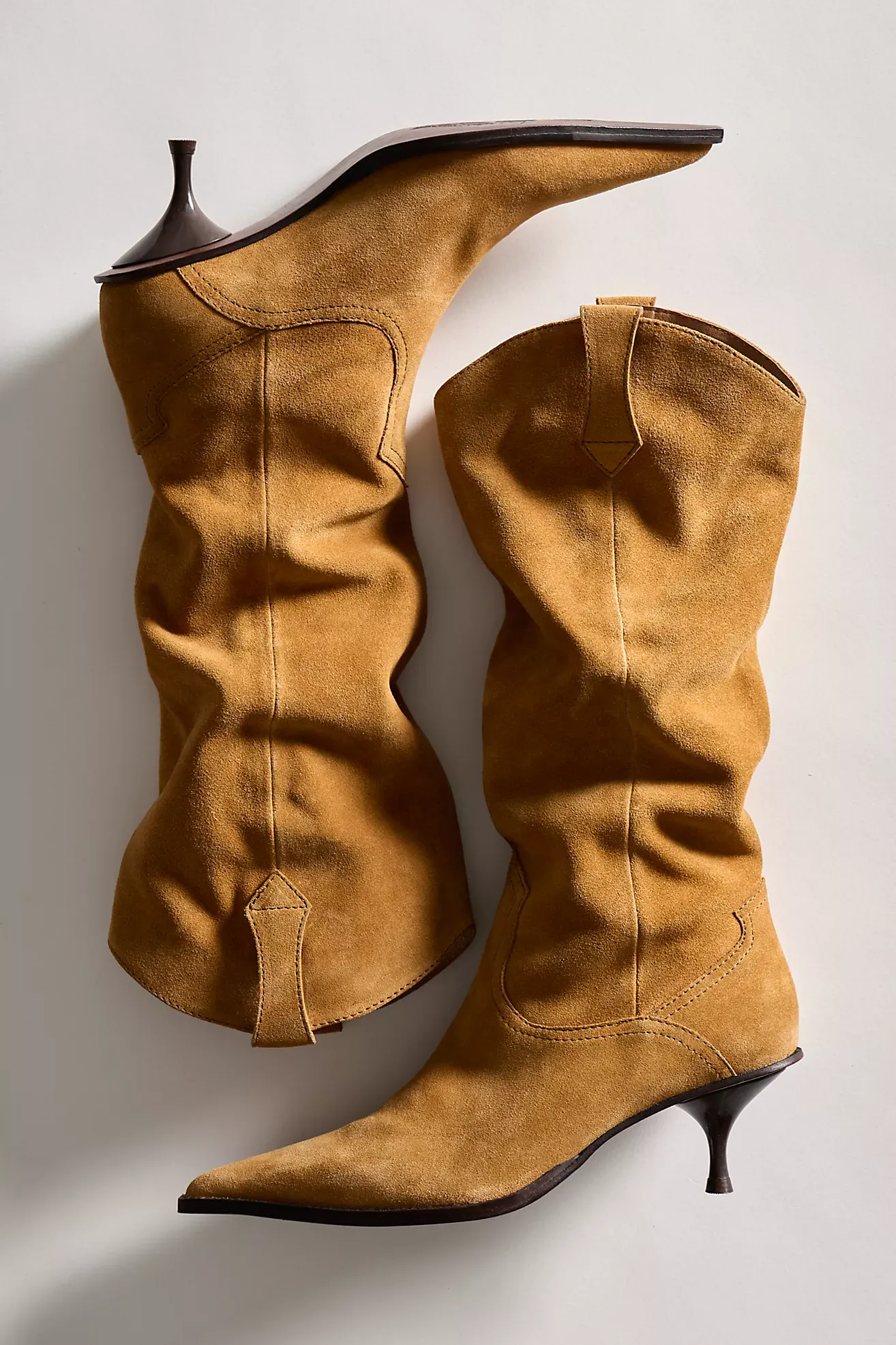 Daisy Slouchy Kitten Heel Boots