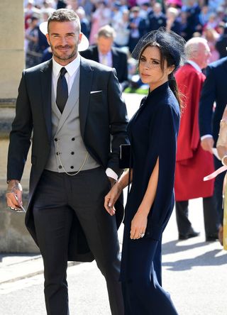 David and Victoria Beckham at Harry and Meghan's wedding