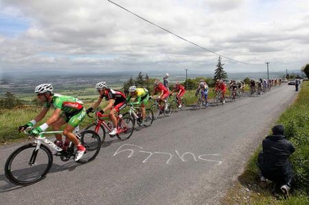 The race on the way up the Clogrennane climb