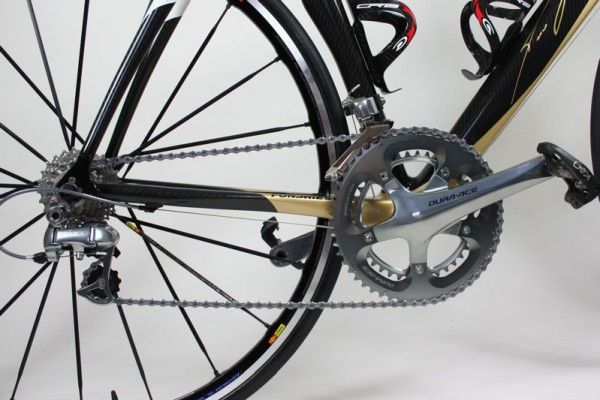 The drivetrain on our test bike was made up entirely of Shimano Dura-Ace.
