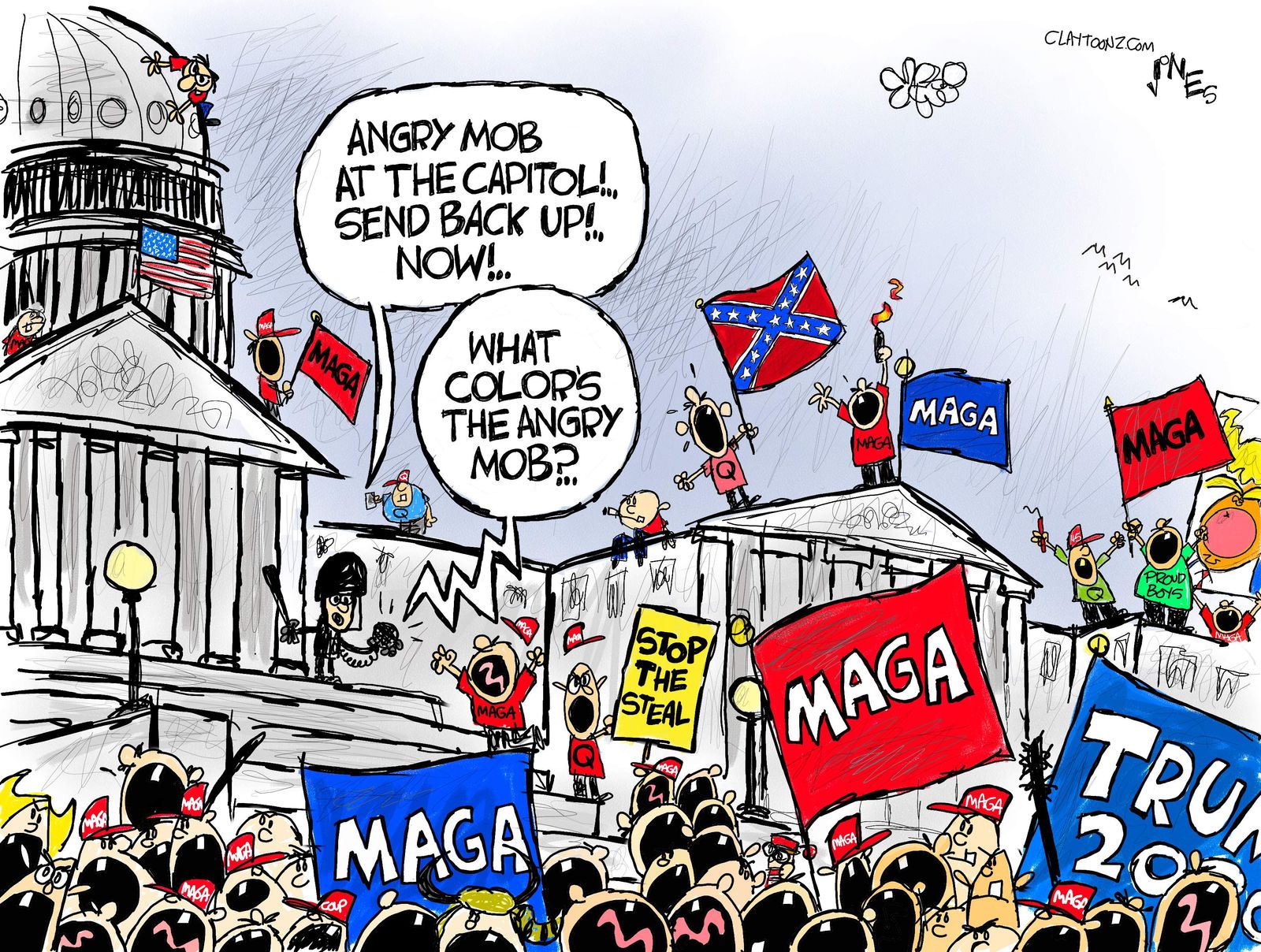 Political Cartoon U.S. Trump MAGA Capitol riots police response | The Week