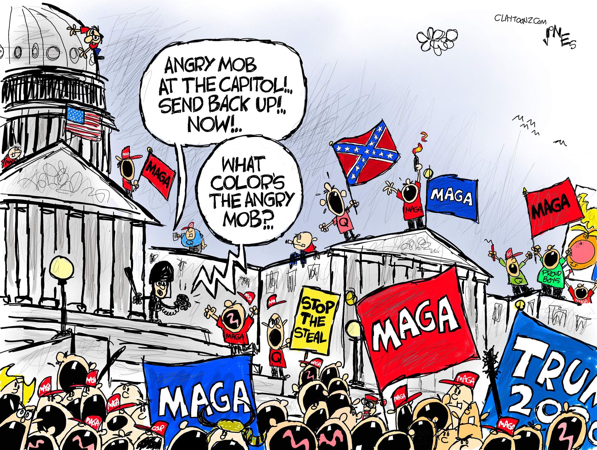Political Cartoon Riot Political Cartoon U.S. Trump MAGA Capitol riots police response | The Week