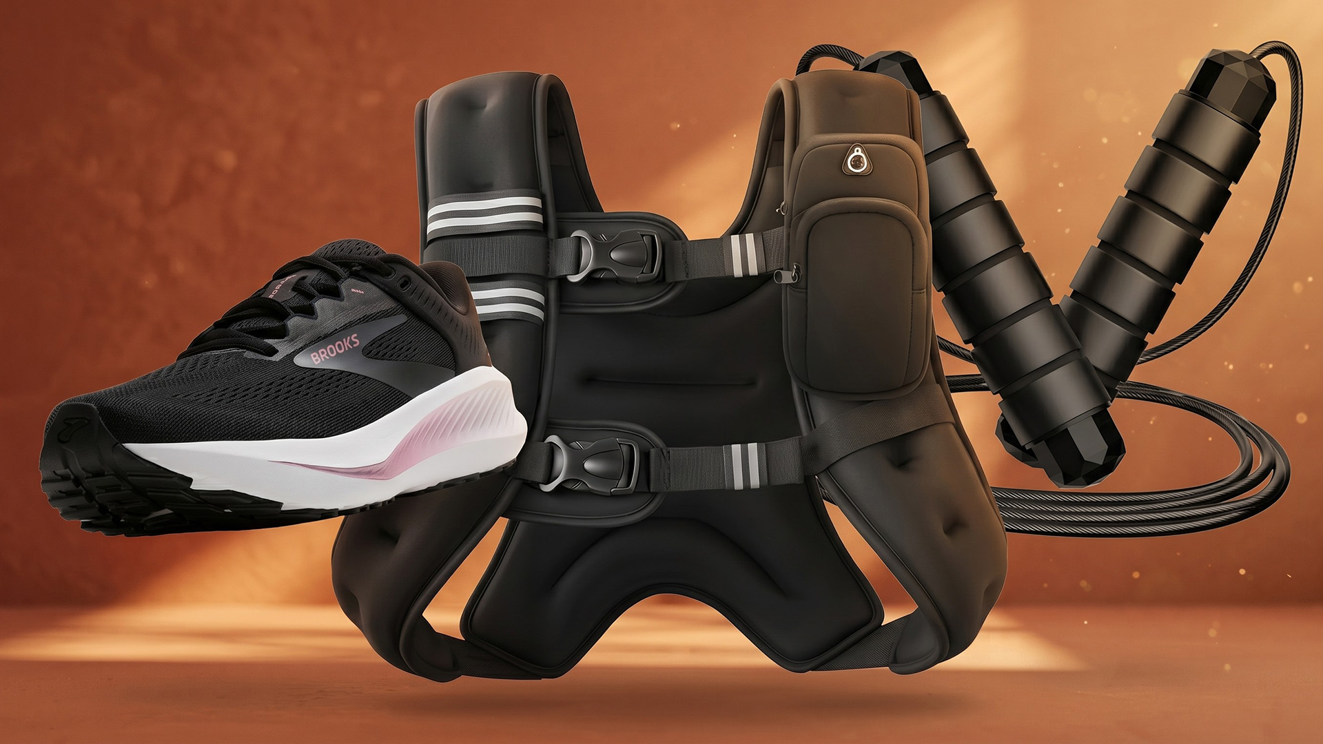 A selection of home gym essentials.