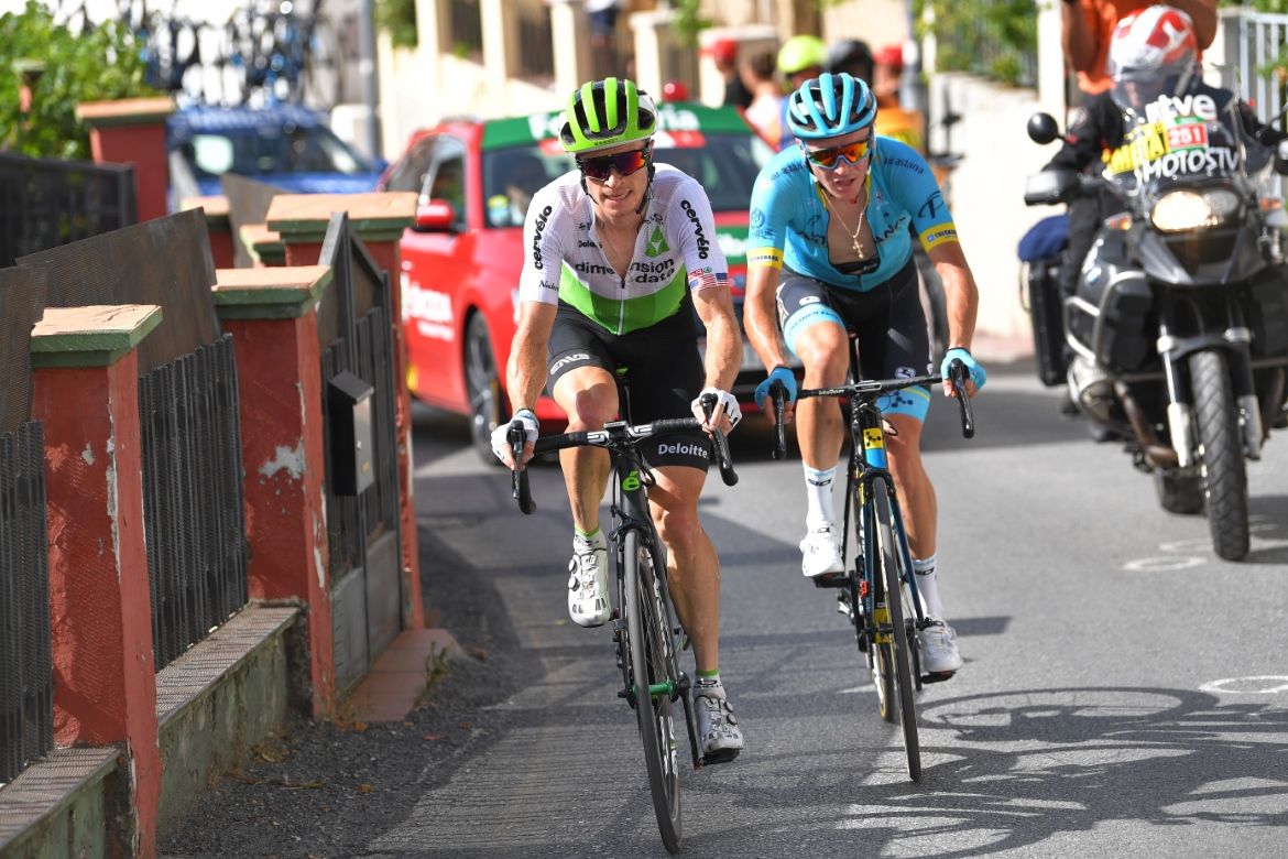 Ben King and Nikita Stalnov take on the final climb together
