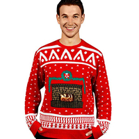 Ugly sweater with a smartphone fireplace: $37-$60 on Amazon