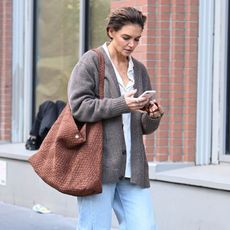 Katie Holmes carrying Dune Deliberate Bag XL