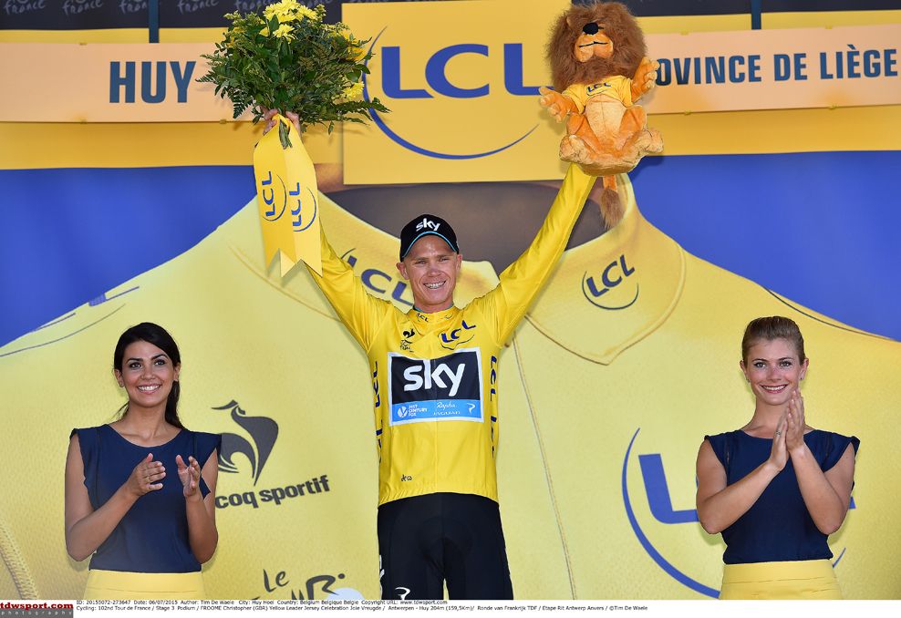 Chris Froome (Team Sky) in yellow