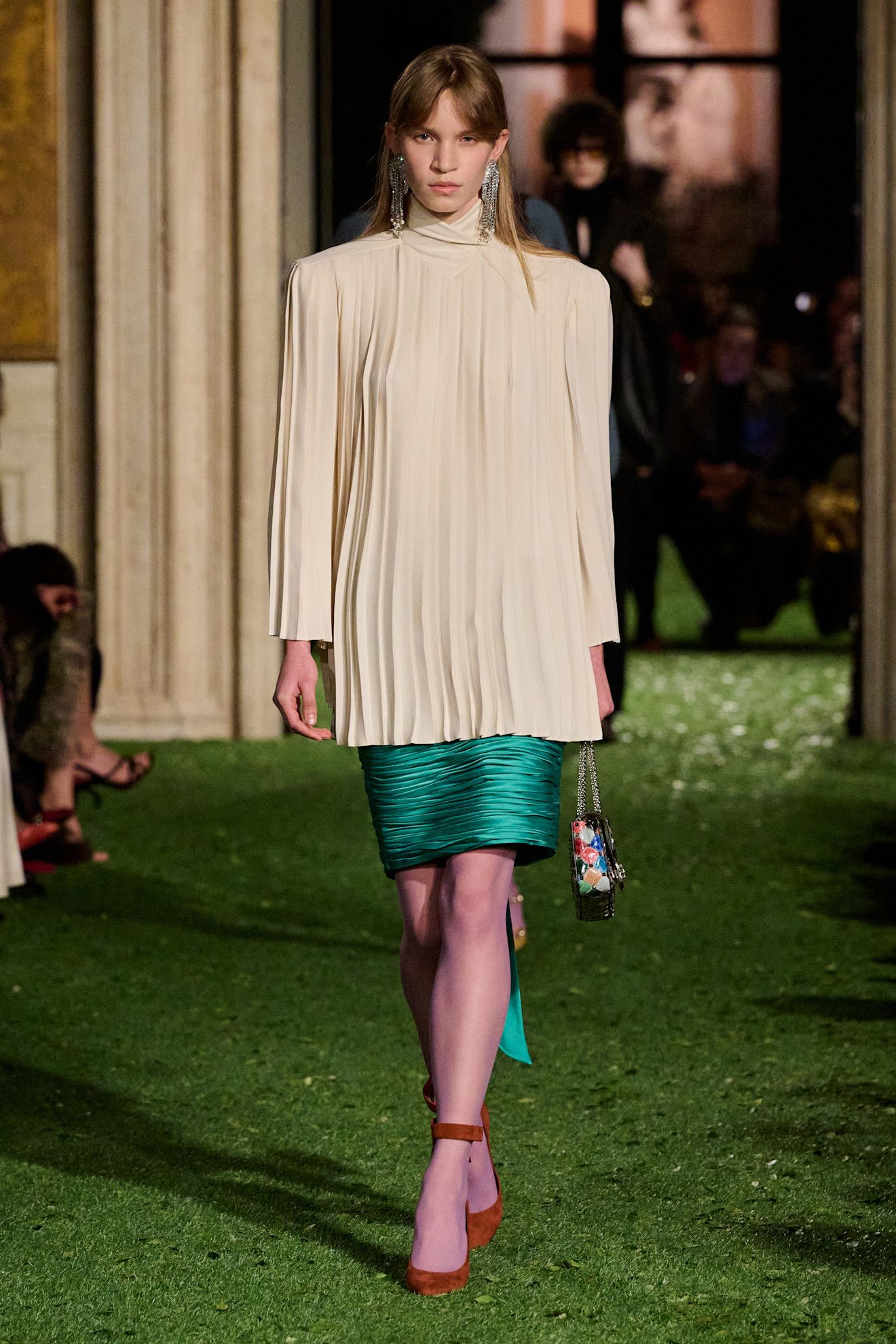 The turquoise color trend on Valentino's Fall 2026 runway