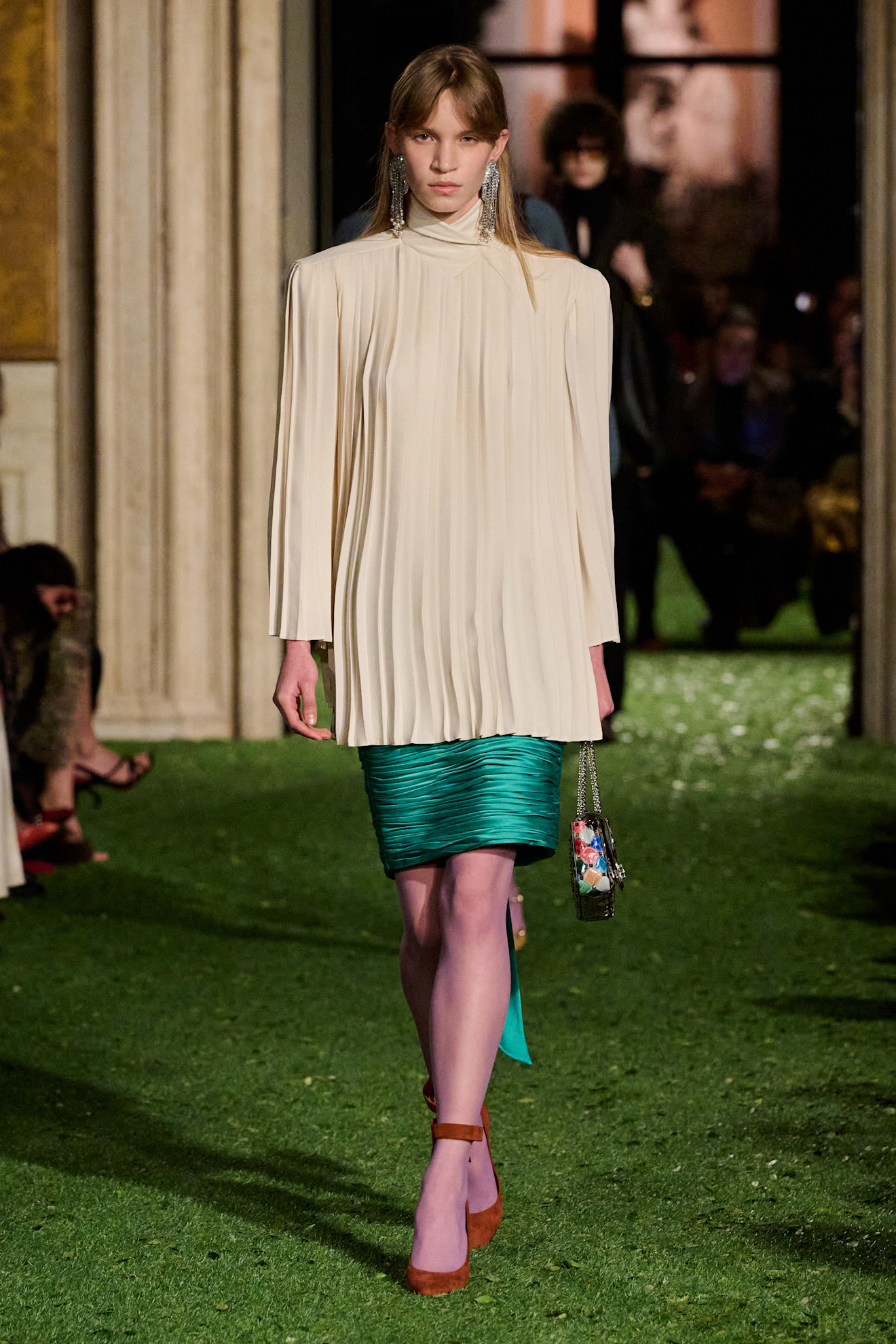 The turquoise color trend on Valentino's Fall 2026 runway