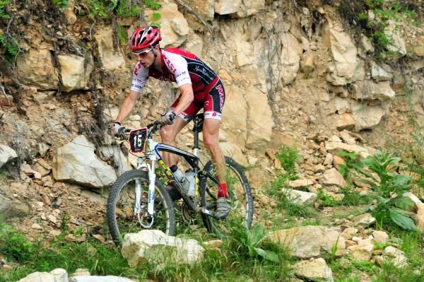 Nick Waite raced to a strong second place.