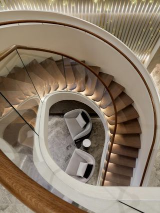 Staircase in Mayfair townhouse next to Park Lane 45