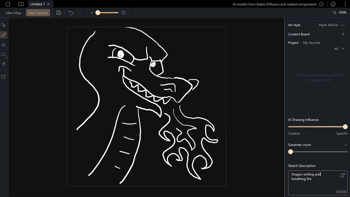 ASUS ProArt PX13 MuseTree Dragon drawing.