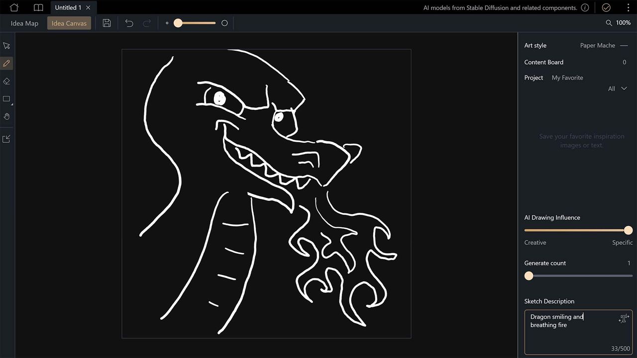 ASUS ProArt PX13 MuseTree Dragon drawing.