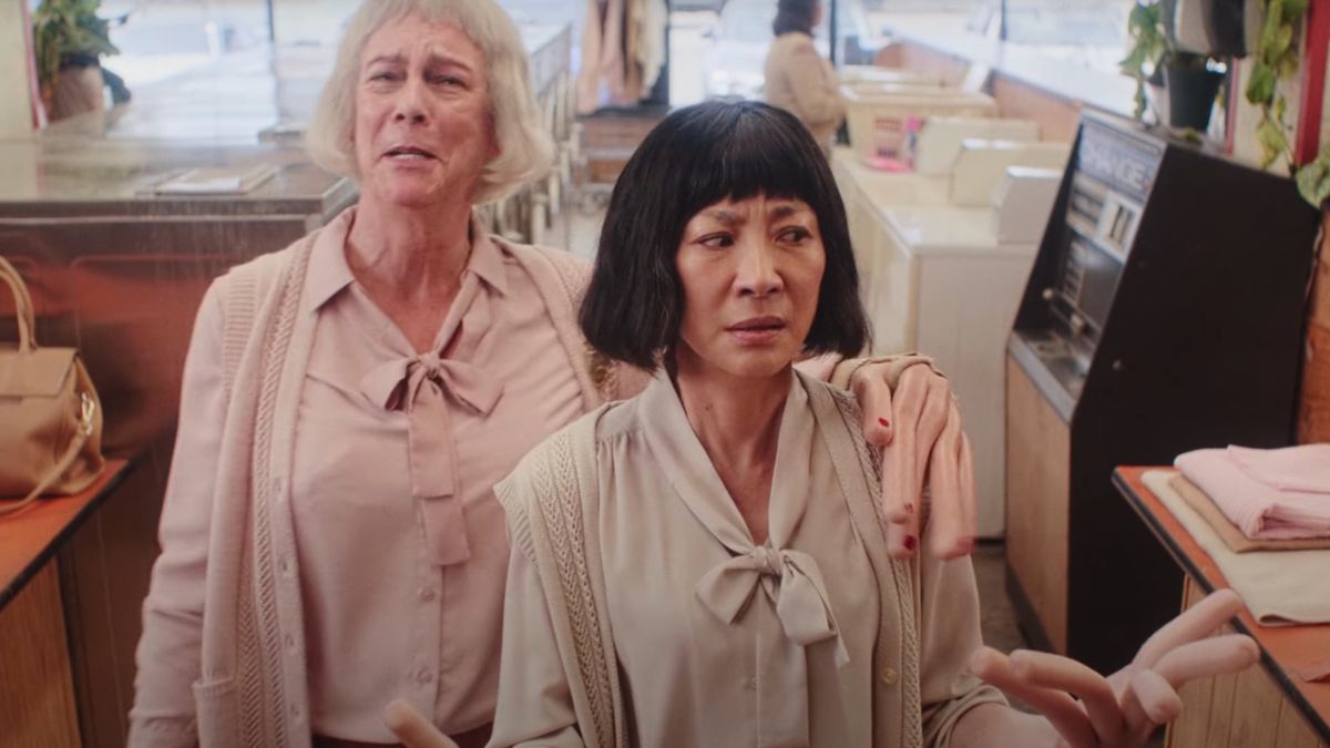 Jamie Lee Curtis and Michelle Yeoh in Everything Everywhere All at Once