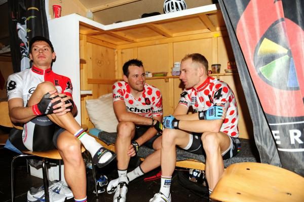 Danes Madsen, Rasmussen and Morkov chill out between events.