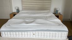 OTTY Memory Foam Mattress Topper on the bed