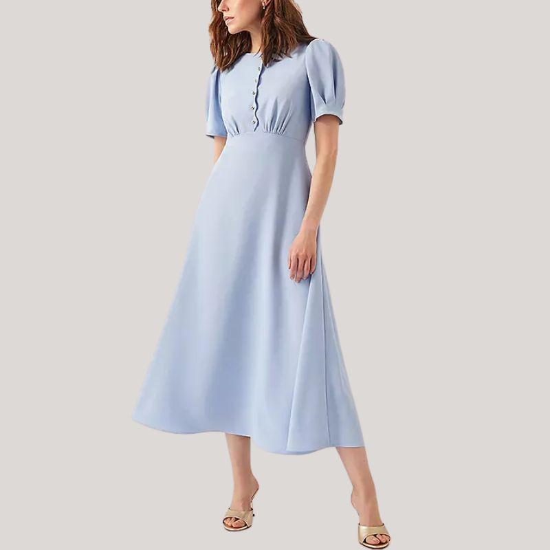Monsoon Ruth dress on model 
