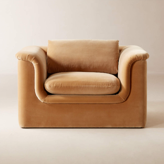 Camel accent chair.