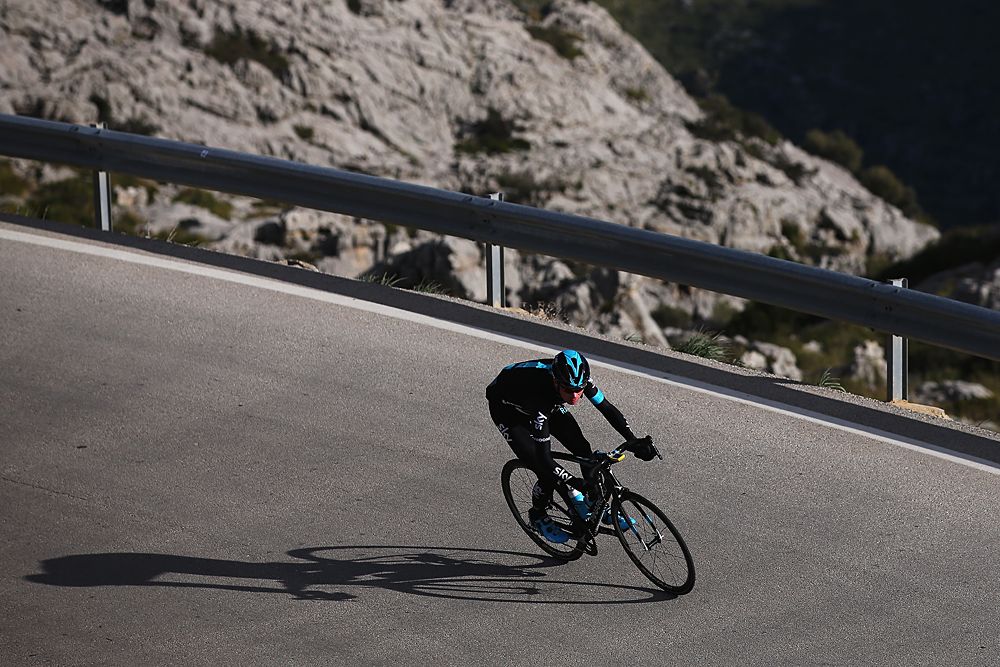 Chris Froome (Team Sky) training in Mallorca