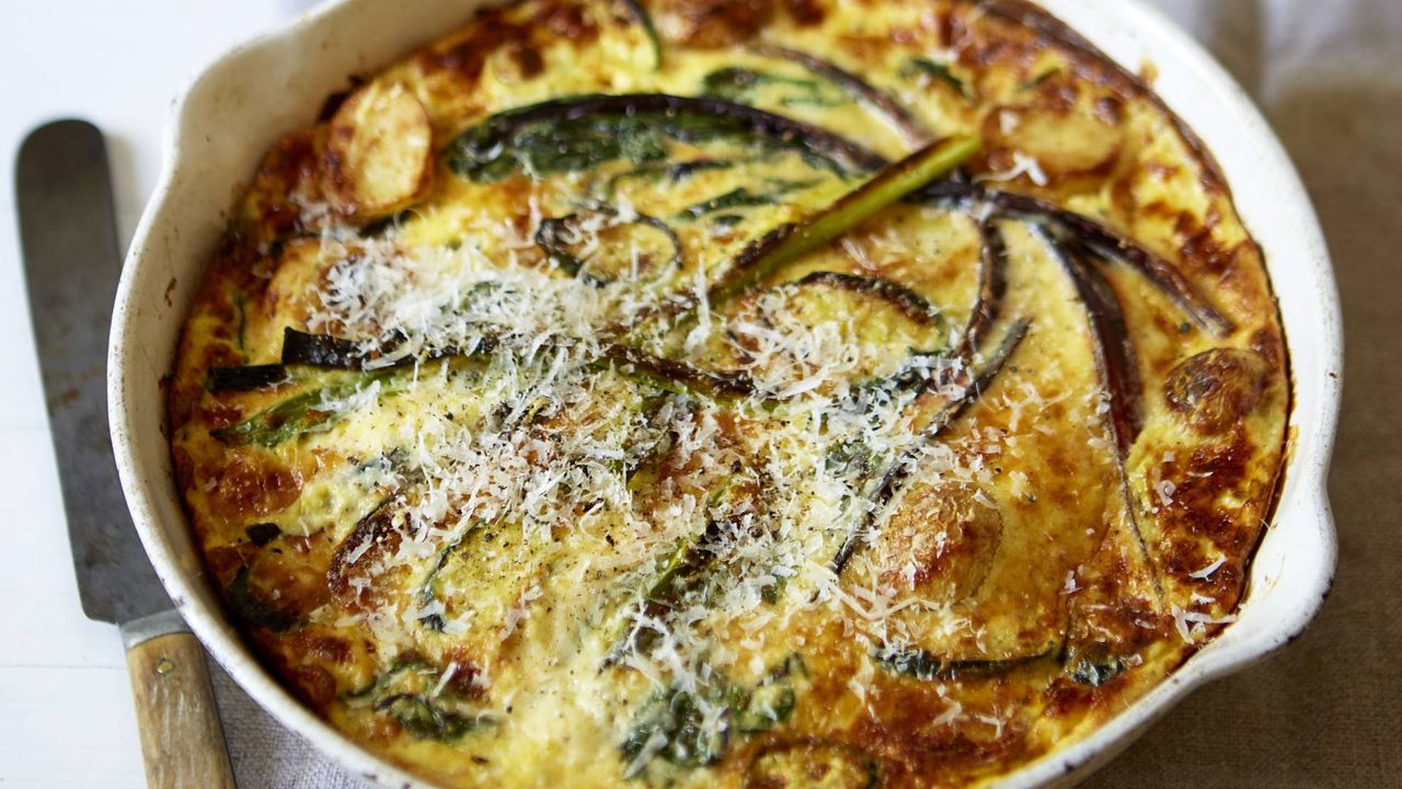 courgette and goat&#039;s cheese frittata