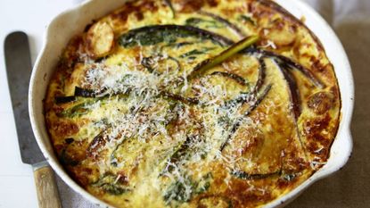 courgette and goat's cheese frittata