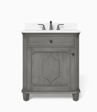 allen + roth Whitney 30-in Antique Gray Undermount Single Sink Bathroom Vanity with White Engineered Stone Top