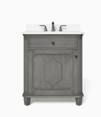 allen + roth&nbsp;Whitney 30-in Antique Gray Undermount Single Sink Bathroom Vanity with White Engineered Stone Top l Was $699, Now $399, at Lowe's